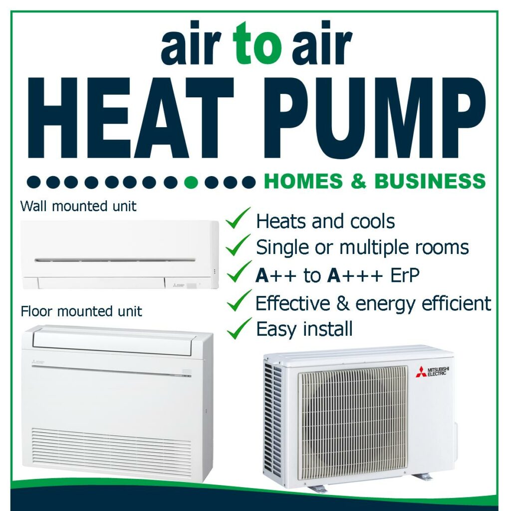 air cool engineering NI air to air heat pumps for space heating and cooling