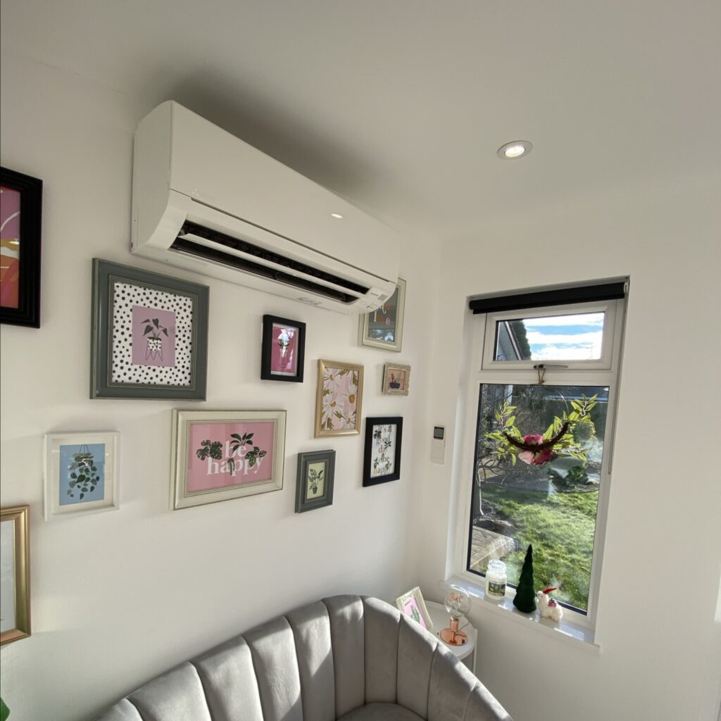 Mitsubishi Electric M Series air conditioning system delivers efficient heating and cooling to the garden studio