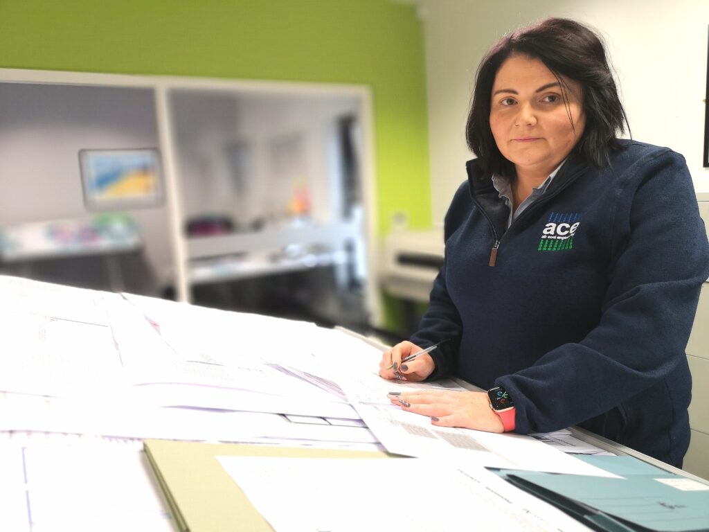In 2008, Louise was in 6 month work placement with air cool engineering NI. Over the last 14 years she has climbed the career ladder to Senior Estimator and recently, achieved 1st Class BEng Honours Degree in Building Services and Sustainable Energy 